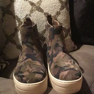 J Slides HYPO Green Camo Suede Bottie
